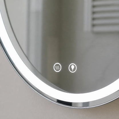 Round LED Illuminated Bathroom Mirror