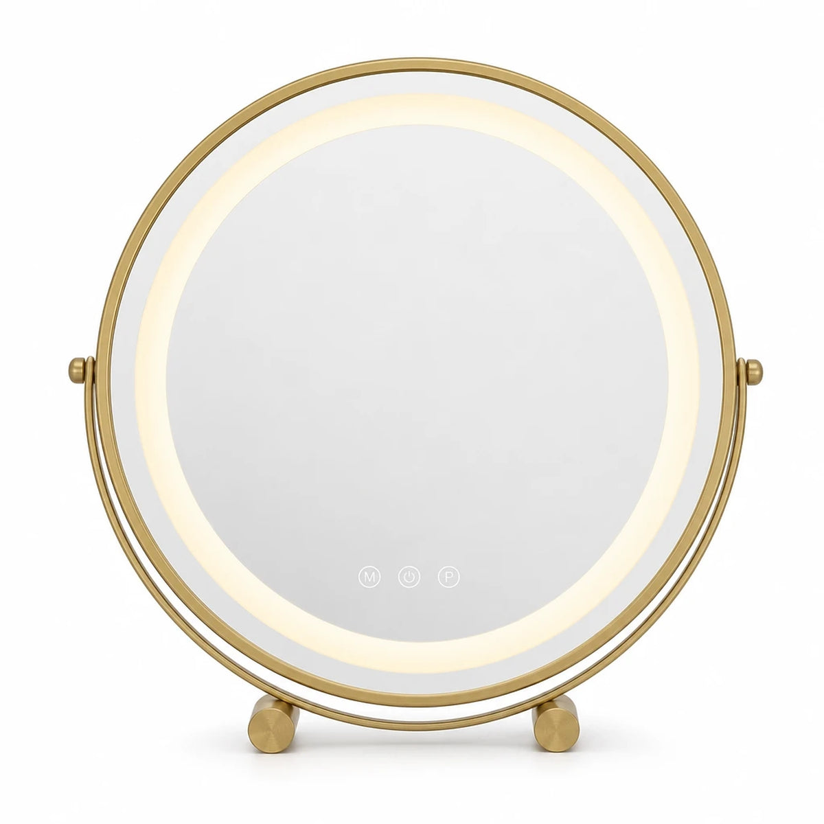 Round LED Vanity Mirror Gold