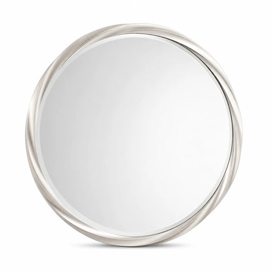Round Wall Mirror Silver 36 Inch