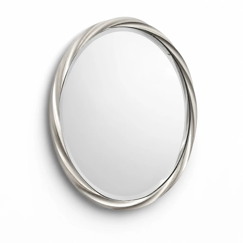 Round Wall Mirror Silver 36 Inch