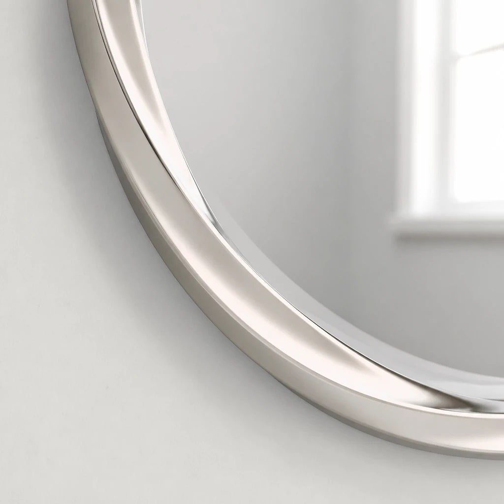 Round Wall Mirror Silver 36 Inch